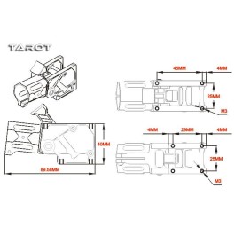 Support de bras diamètre 25mm/6° TL25A2 - Tarot