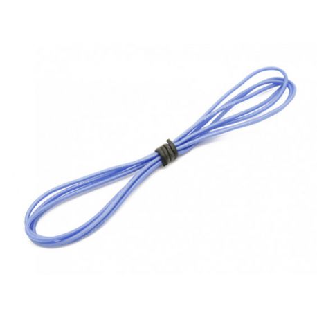 Câble silicone haute qualité 24 AWG Bleu (1 m) - Turnigy