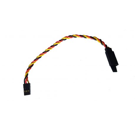 Rallonge servo tressée 30cm Servo (Futaba) crochet 22AWG 