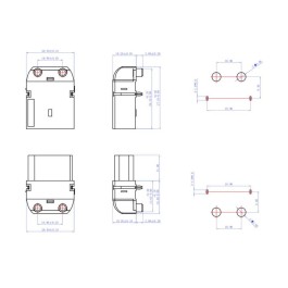 Prise XT90PW our carte PCB Mâle / Femelle (1 paire)