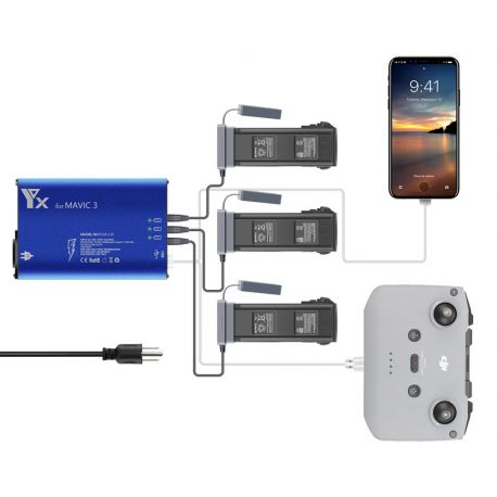 Chargeur multiple pour DJI Mavic 3 - NC