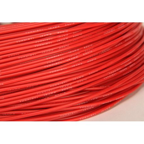 Câble silicone haute qualité 18 AWG Rouge (1 m) - Turnigy