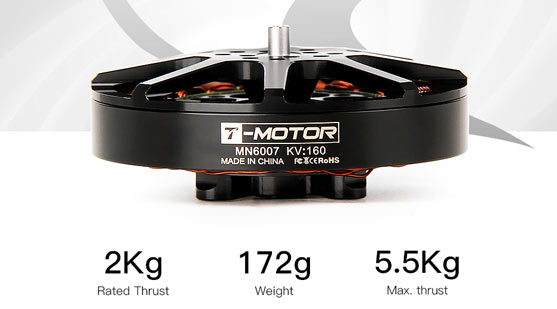 Moteur MN6007 320kv T Motor vue de face